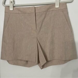 THEORY NWT Tan Flat Front Dress Shorts Size 4